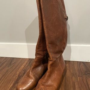 Vintage Steve Madden cognac leather boots.